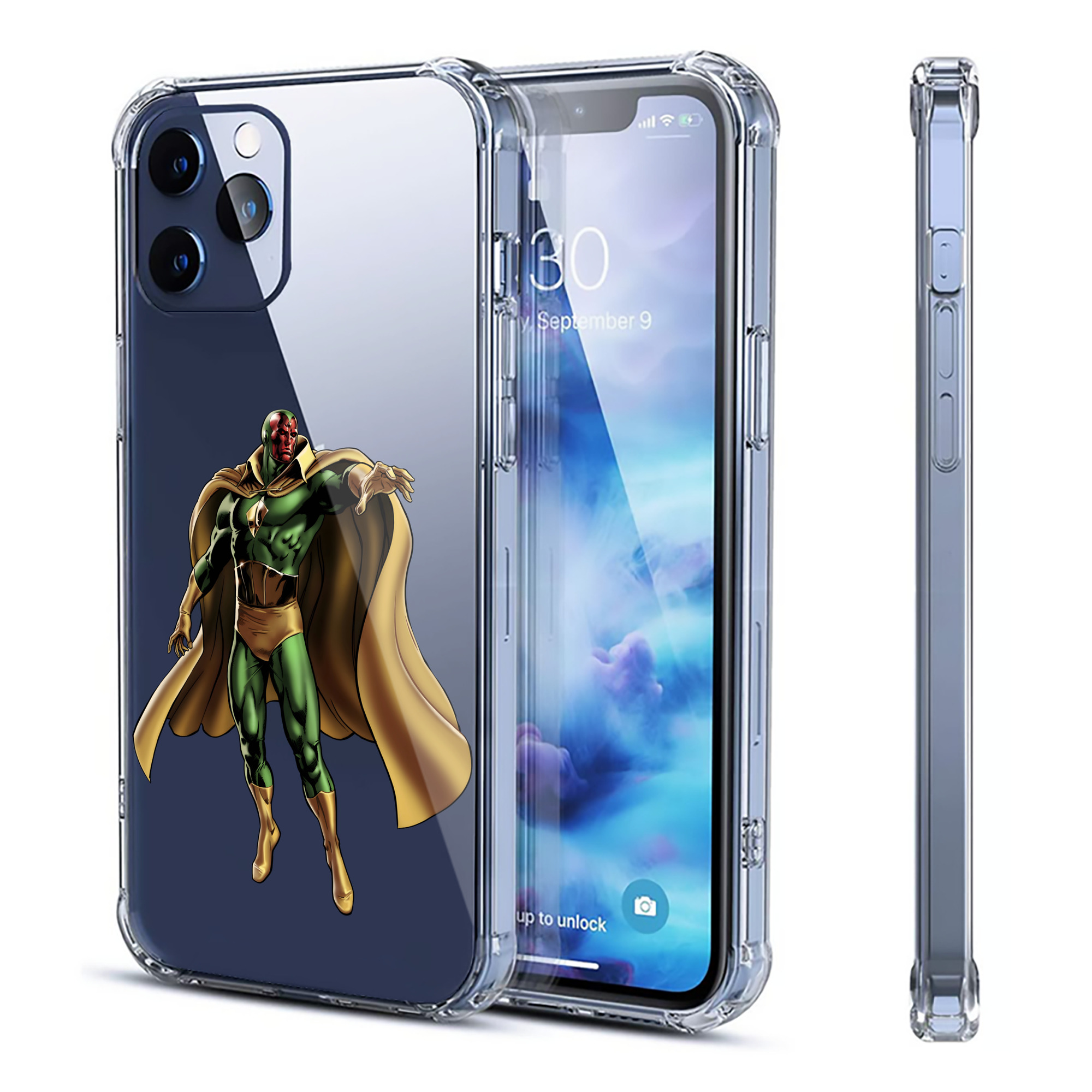 （画像用） アベンジャーズ The Avengers 【iPhone 12シリーズ対応】透明スマホケース（クリアソフトケース）